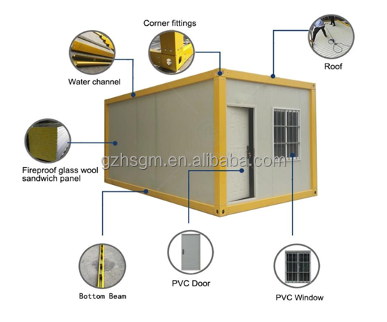 Casa contenedor a precios de fábrica, casa prefabricada Modular de doble dormitorio ensamblada rápidamente, casa de aislamiento temporal hecha a medida